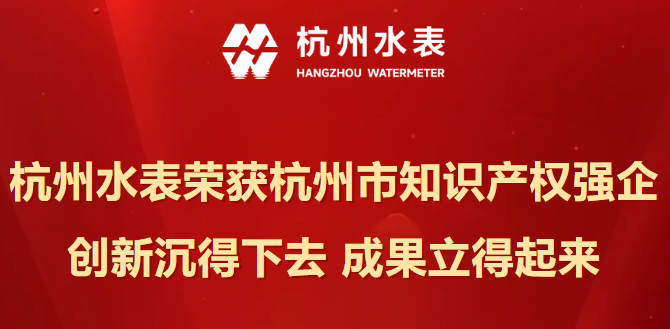 杭州水表获评杭州知识产权强企