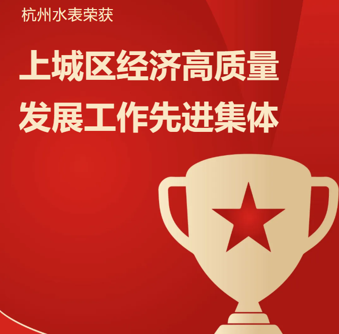 杭州水表荣获上城区经济高质量发展工作先进集体